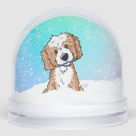 Apricot Parti Goldendoodle  Schneekugeln