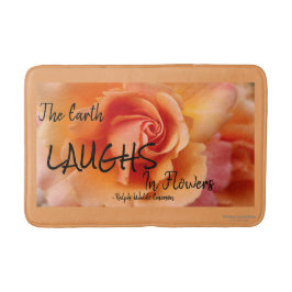 Apricot Peach Rose Blume Nah Up Foto Badematte