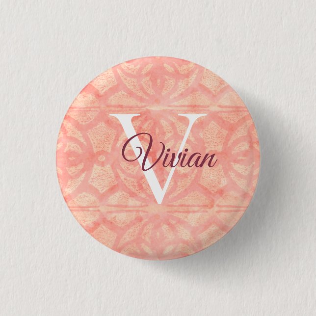Apricot Pink Button (Vorderseite)