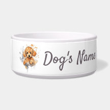 Apricot Poodle Welpe Keramik Bowl