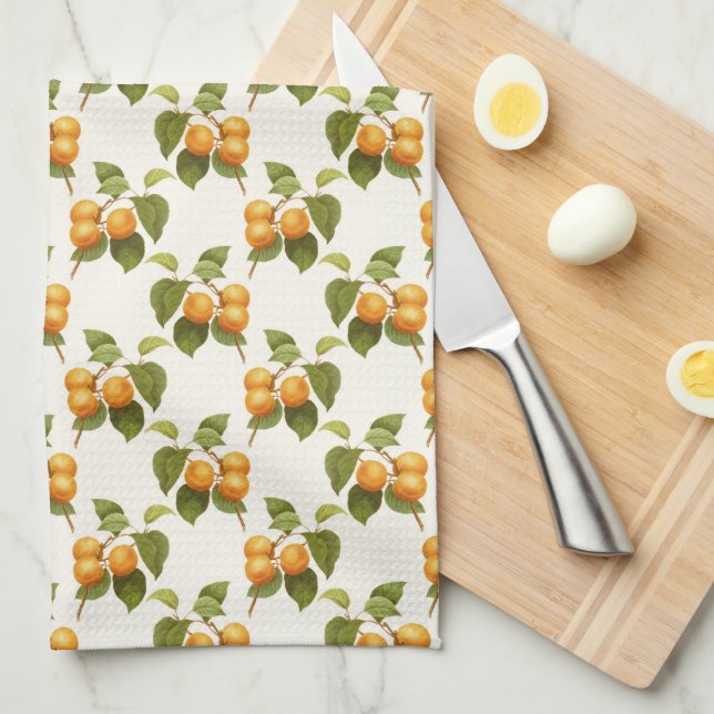Apricot Print Geschirrtuch (Viertel Falte)