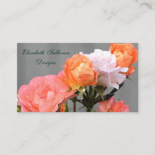 Apricot Rose Blumenbeauty Design Personal Visitenkarte