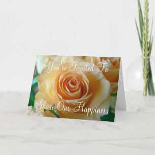 Apricot Rose Hochzeitskarte Einladung