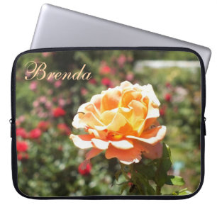 Apricot Rose Notebook-Sieb *personalisieren* Laptopschutzhülle
