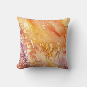 Apricot Rose Wasserfarbkissen Kissen
