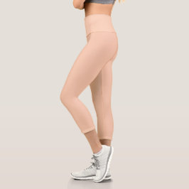 Apricot Solid Color | Classic | elegant Capri Leggings