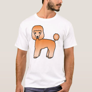 Apricot Toy Poodle Niedlicher Cartoon Dog T-Shirt