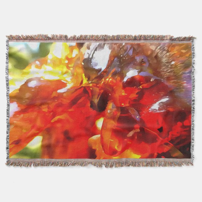 Apricot Tree Leaked Resin Abstrakt Abstrakt Painti Decke (Vorderseite)