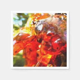 Apricot Tree Leaked Resin Abstrakt Abstrakt Painti Serviette