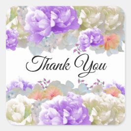 Apricot und Pflaume Blume Vielen Dank Sticker