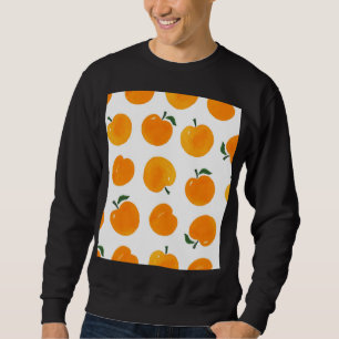 Apricots Aquarell Weißer Hintergrund Vintag Sweatshirt