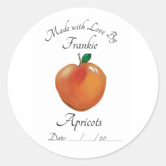 Apricots Conserve et Stickers Canning et Étiquette