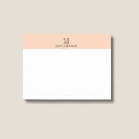 Aprikosen-farbenes personalisiertes Namensmonogram