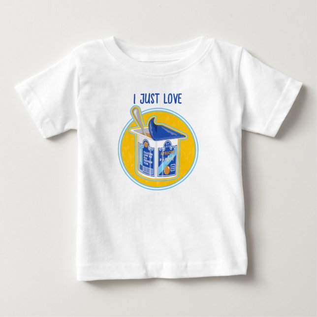 Aprikosen-Jogurt in einer Flasche Baby T-shirt (Vorderseite)
