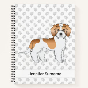 Aprikosen-Parti-Farben-Mini-Goldendoodle-Hund Notizbuch