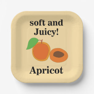 Aprikosen-Saftige-Frucht-Party Pappteller
