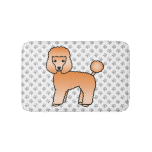 Aprikosen-Spielzeugpudel Süßer Cartoon-Hund Badematte
