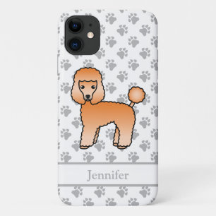 Aprikosen-Spielzeugpudel Süßer Cartoon-Hund & Name Case-Mate iPhone Hülle