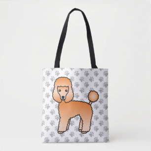 Aprikosen-Spielzeugpudel Süßer Cartoon-Hund Tasche