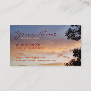 Aprikosen-Wolken-Himmel Business Card Visitenkarte