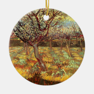 Aprikosenbäume in Blüte von Vincent van Gogh Keramik Ornament