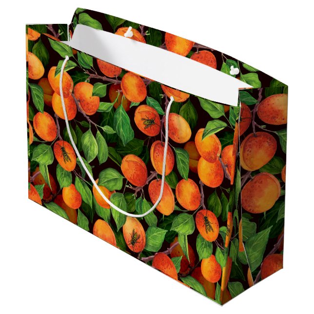 Aprikosengarten 1 große geschenktüte (Rückseite Schrägansicht)