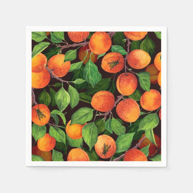 Aprikosengarten 1 serviette (Vorderseite)