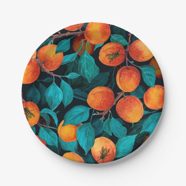 Aprikosengarten 2 pappteller (Vorderseite)