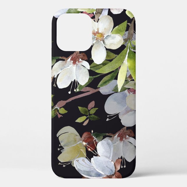 Aprikosenzweige Frühling: Aquarellfarben nahtlos. Case-Mate iPhone Hülle (Rückseite)