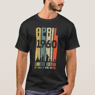April 1960 62 Geburtstag 62 Jahr 1960 Geburtstag V T-Shirt