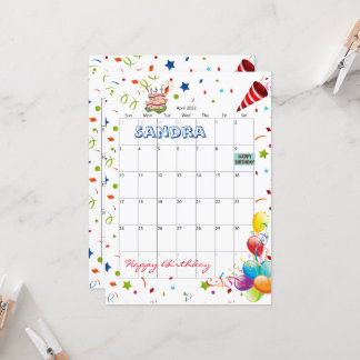 April 2022 Terminkalender Glückwunsch Einladung zu