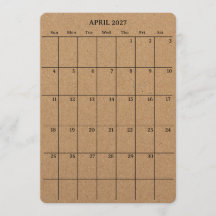 April 2027 Kalender für Planer und Journale