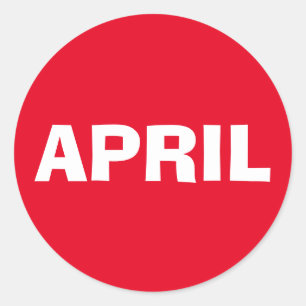 April Ad Lib Red Sticker von Janz