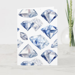 April Birthstone Diamond Geburtstagskarte Karte