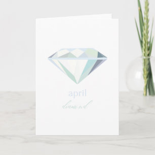 April Birthstone Diamond Karte