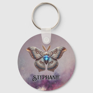 April Birthstone Schlüsselanhänger - Diamond Moth 