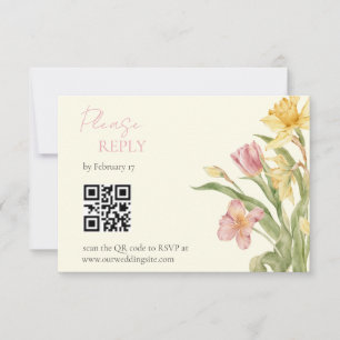 April-Blüten-Garten-Narzisse-RSVP-Karte RSVP Karte