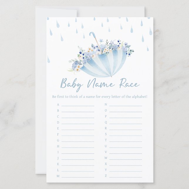 April Bring May Flowers Shower Name Race Games (Vorderseite)