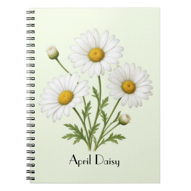 April Daisy Flowers Notizblock (Vorderseite)