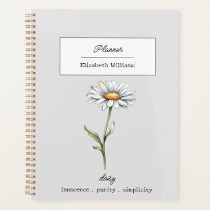 APRIL DAISY GEBURT BLUME PERSONALISIERT PLANER