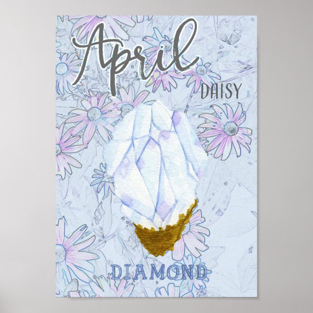 April Daisy und Diamond zum Geburtstag Poster (Vorne)