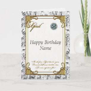 April Diamond Birthstone Geburtstagskarte Karte