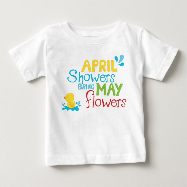 April Dusche bringen Mai Blume Baby T-shirt (Vorderseite)