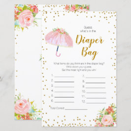 April Dusche schätzt, was in der Windeltasche ist