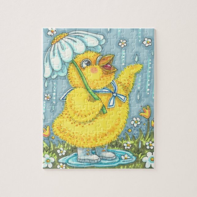 APRIL DUSCHEN BABY CHICK, FRÜHER OSTER PUZZLE (Vertikal)