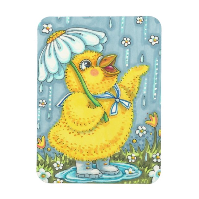 APRIL-DUSCHEN BRINGEN VIELLEICHT BLUME BABY CHICK  MAGNET (Vertikal)