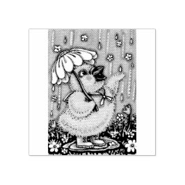 APRIL-DUSCHEN, FRÜHSTÜCK-RUBBER-BRIEFMARKE GUMMISTEMPEL