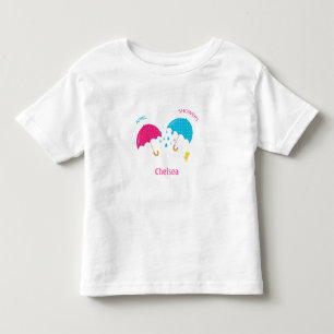 April Duschen Regenschirme am Tag mit Namen Kleinkind T-shirt