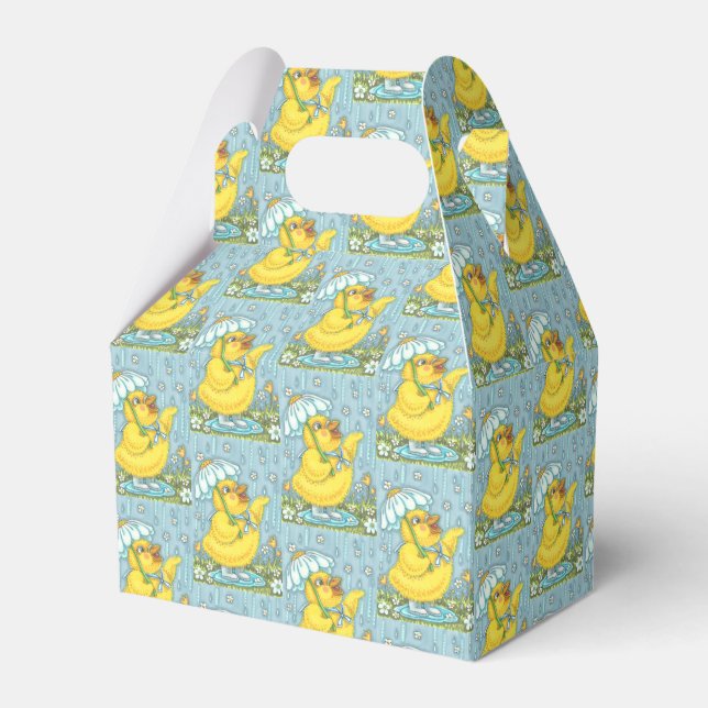 APRIL DUSCHEN, SPRING EASTER CHICK GABLE FAVOR BOX GESCHENKSCHACHTEL (Vorderseite)