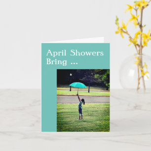 April Duschen und Mai Blume Grußkarte Karte
